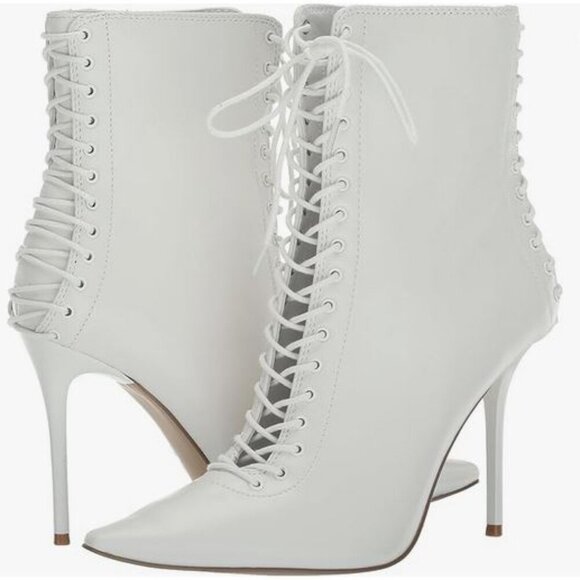 STEVE MADDEN Allnight Lace-Up Stiletto Dress Booties NWT - Picture 4 of 4